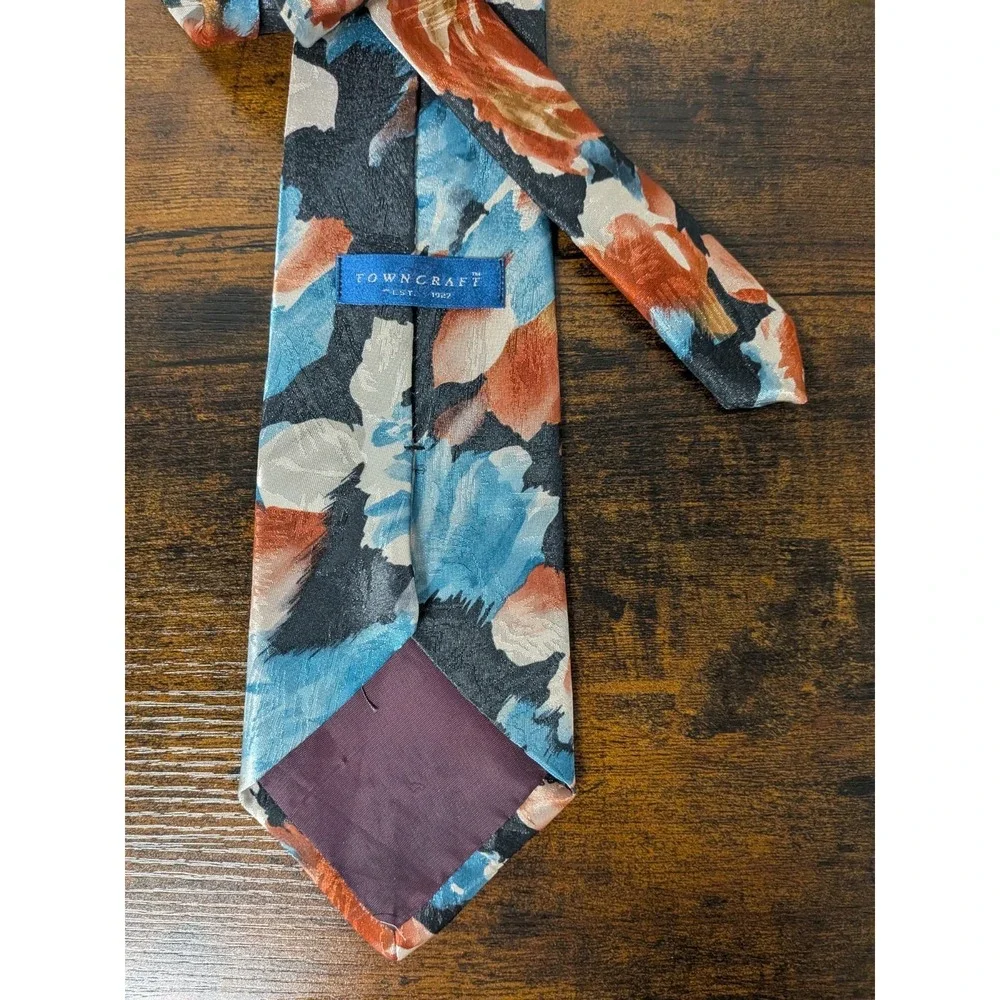 Towncraft‎ Floral Tie USA Made 58